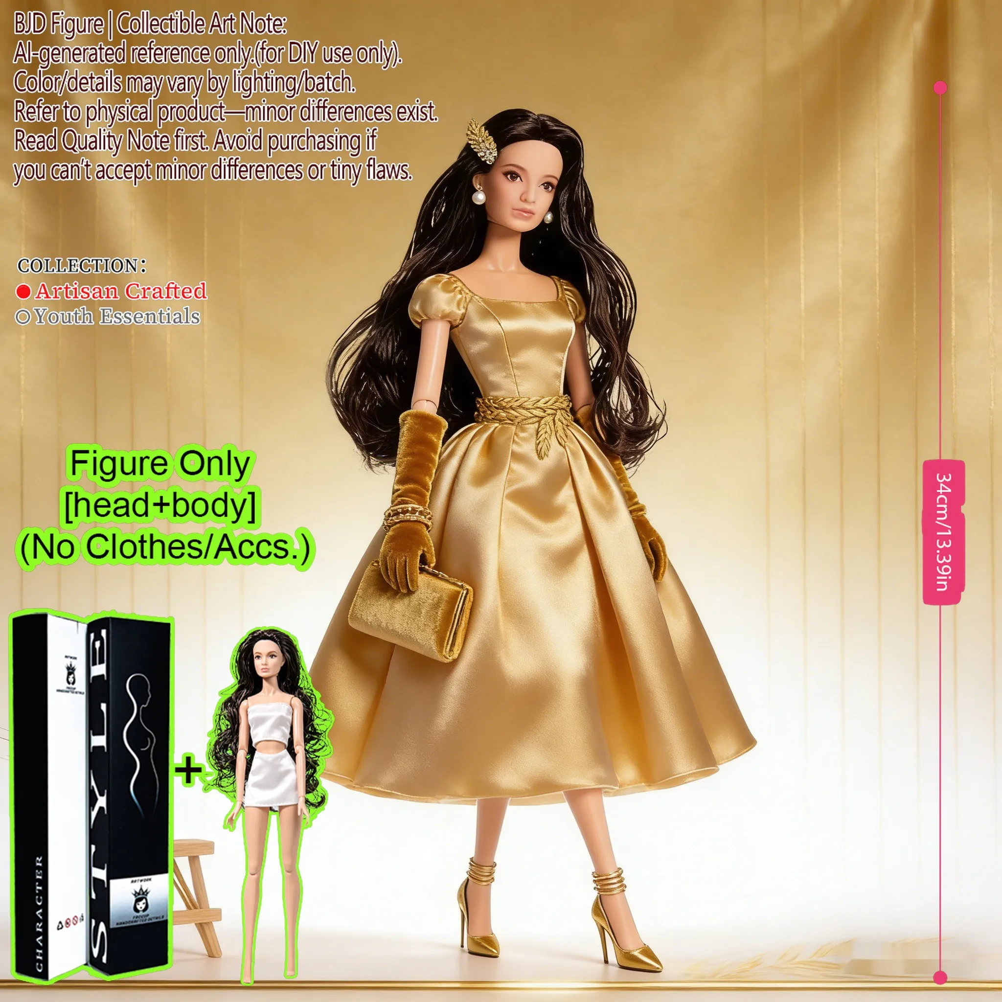 Poupée articulée Supermodel BJD MJD de 12 pouces 1/6, peau lisse, cheveux moelleux, figurine de collection, sans vêtements