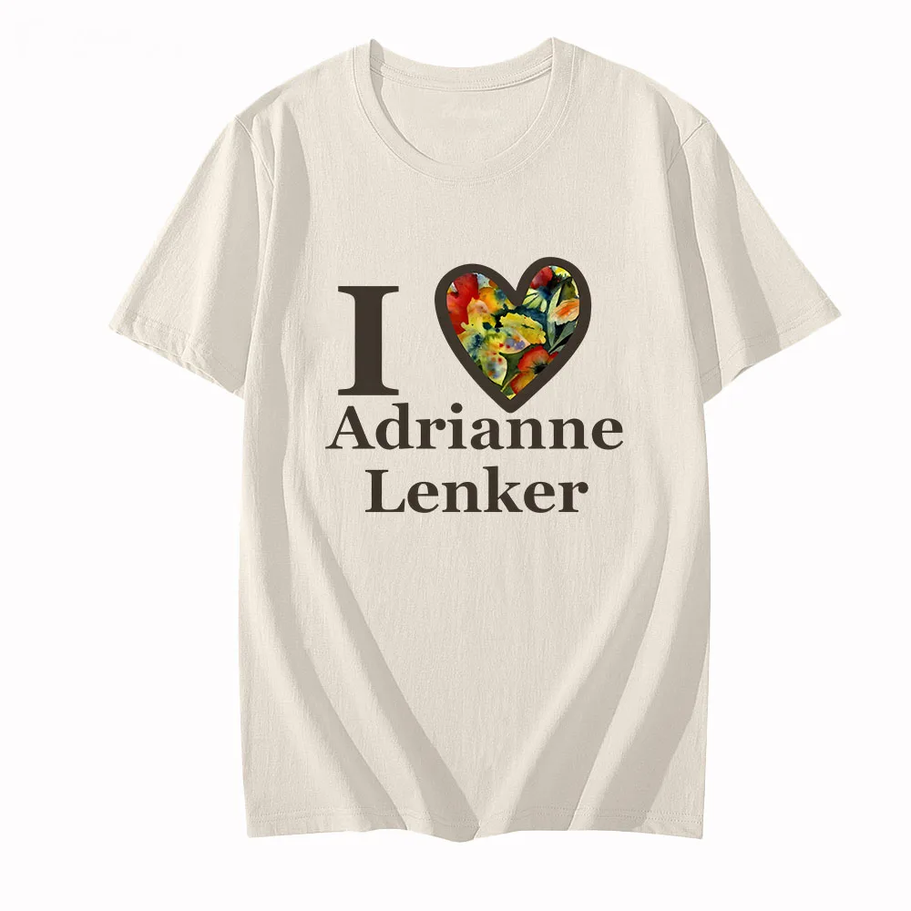 I Love Adrianne Lenker Graphic Tshirts Singer Print T-shirt Short Sleeve Cotton O-neck T Shirt Men Women Unisex Streetwear Tees