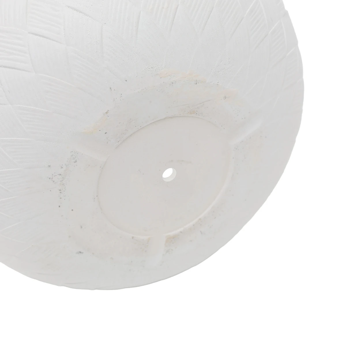Assorted Sizes Magnesium Oxide Round Planter,21.65''+14.17''+8.66'' Dia Set of 3 Planter,Outdoor Indoor Plant Pot with Drainage Hole, White Color  with Weaving Pattern Planter for Home Garden Patio   WL