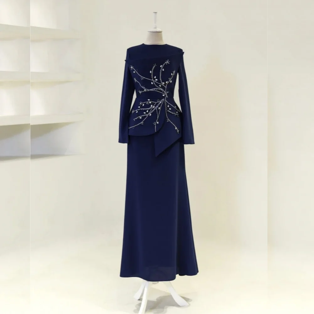 

Классические женские вечерние платья с длинными рукавами по индивидуальному заказу, длинные платья-трубы с аппликацией, элегантные вечерние свадебные платья на заказ