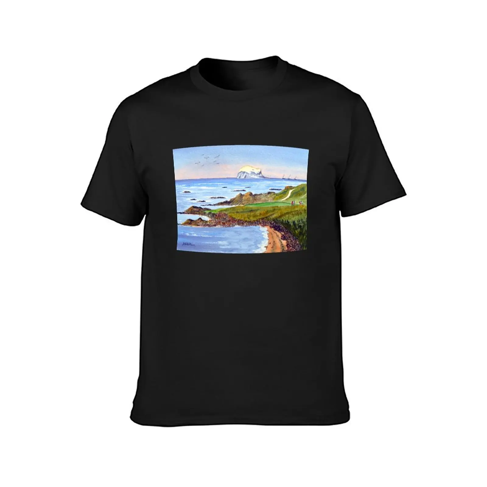 The Glen Golf Course 13th green North Berwick Scotland T-Shirt Aesthetic clothing tees T-shirt men