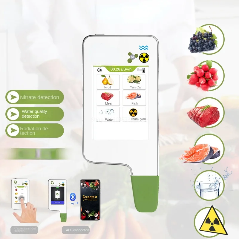 Greentest ECO-6 Digital Food Nitrate Tester Densitometer Analyzer Water Quality Hardness/Radiation Fruit/Vegetable/Meat/Fish/