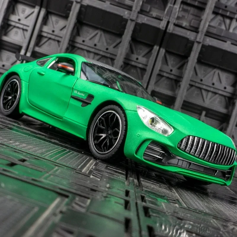 Para novo modelo 1:24 mercedes benz gt liga modelo de carro ornamento coleção portas e capô do motor tronco pode ser aberto brinquedos para meninos