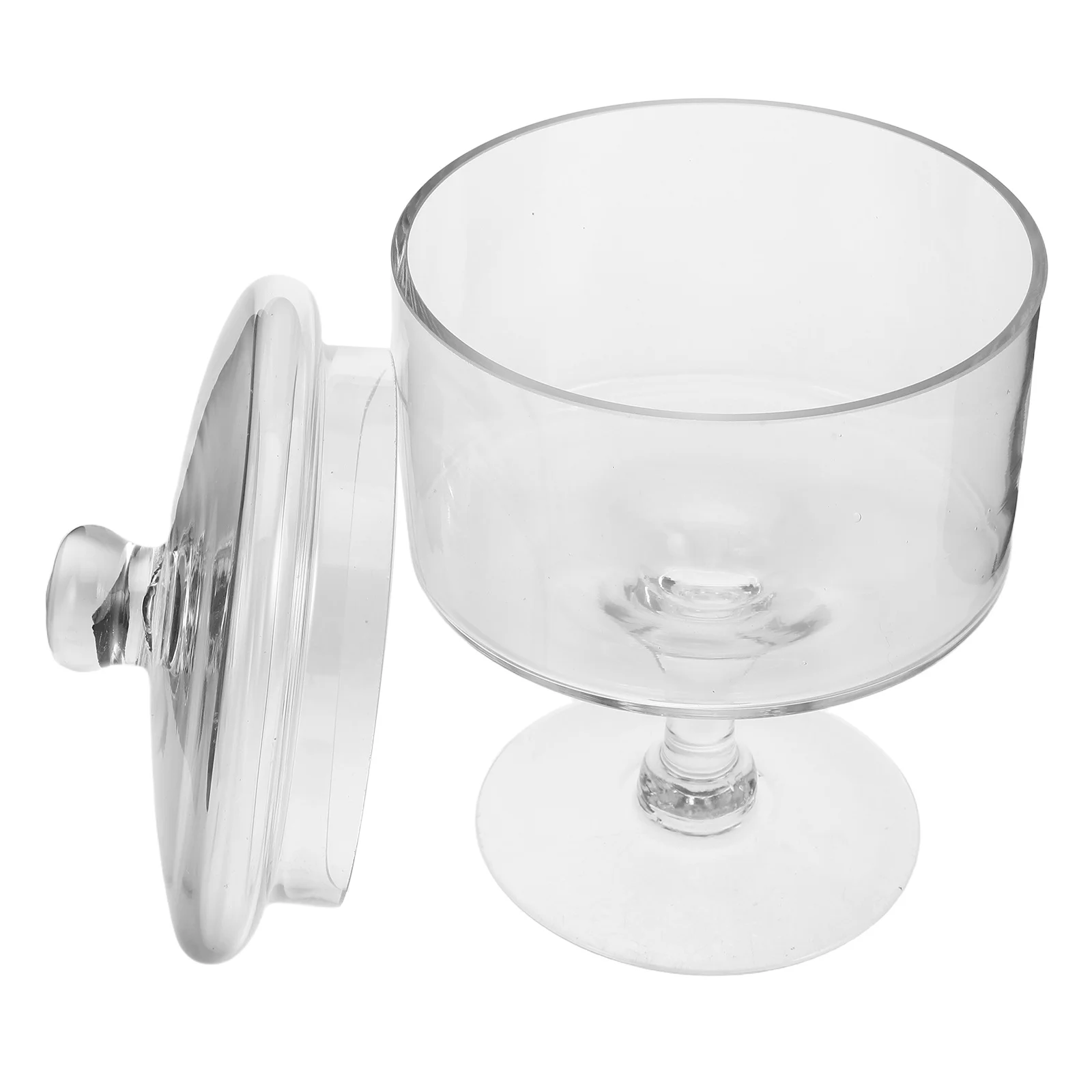

Clear Glass Cake Stand 25cm Elegant Footed Base Dust Cover Dessert Display Wedding Party Decor Food Stands for Display Party