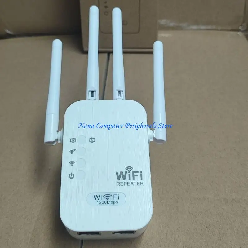F68c 2 in 1 wifiリピーター4アンテナWifiルーターブースター2.4GHz WiFi信号拡張