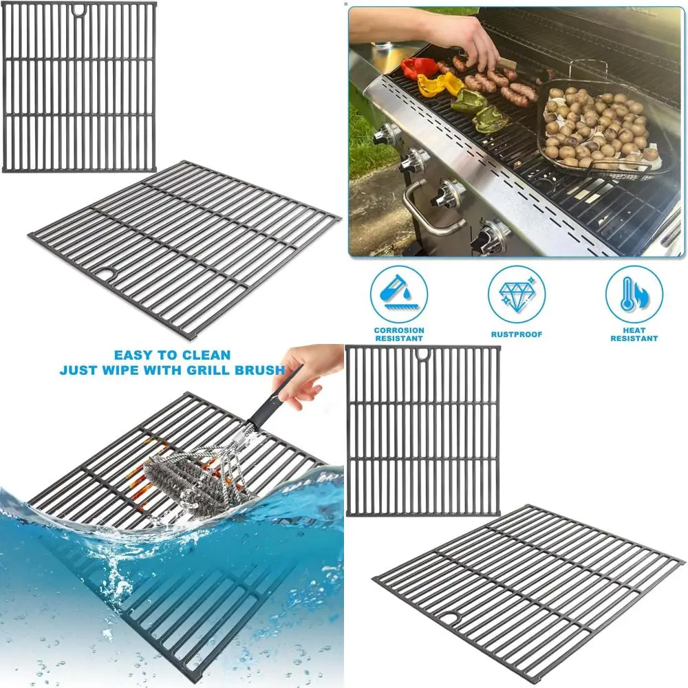 

2-Pack Cast Iron Cooking Grids for Nexgrill 5 Burner 720-1046/A Gas Grill Replacement Parts