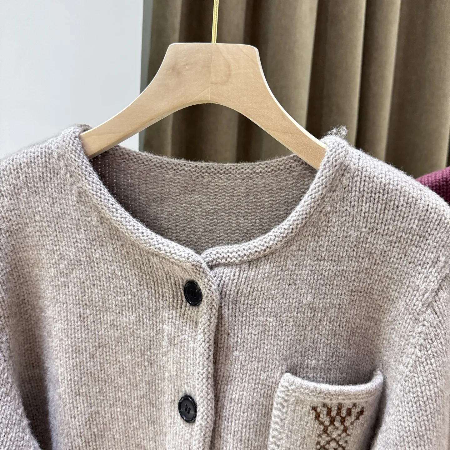 

New Early Autumn Women'S Clothing Old Money Style Woven Jacquard Pocket Lock-Edge Cashmere Cardigan Jacket