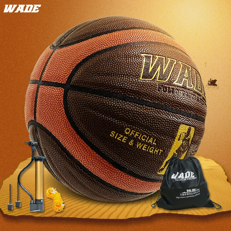 WADE 7# Ball for Indoor/outdoor Used for Competitions Professional Basketball Ball for Student School Professional PU Leather