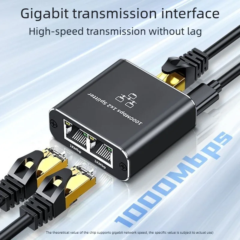 1000Mbps Gigabit network distributor ﻿1x2 Network Splitter RJ45 Lan Ethernet Adapter for PC Laptop TV Router Set-Top Extender