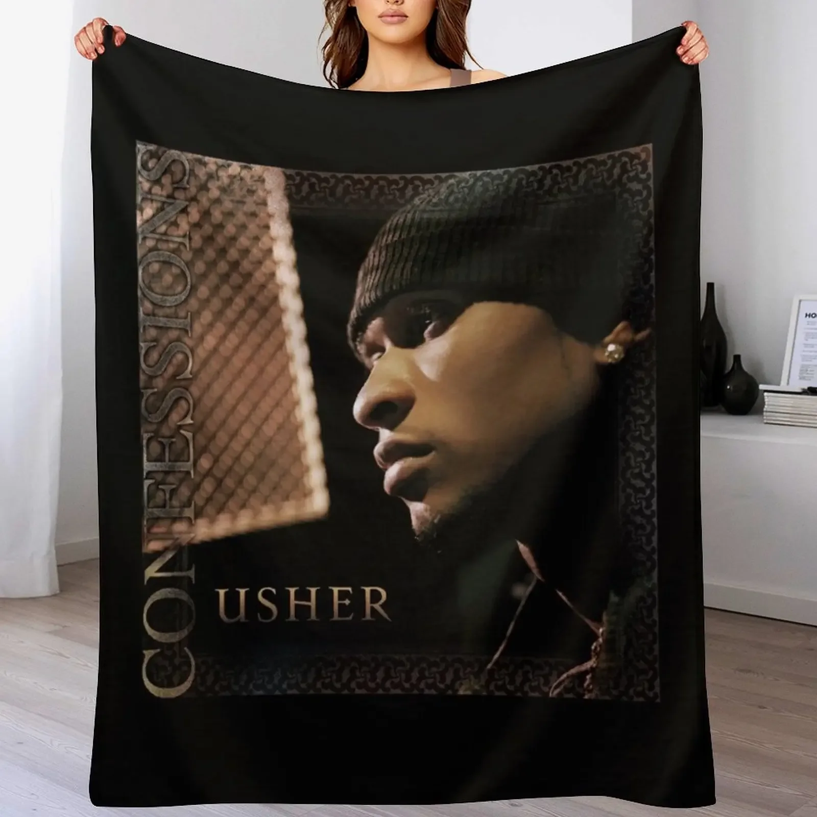 

Confessions Usher Throw Blanket Retros Extra Large Throw Luxury Thicken anime Blankets