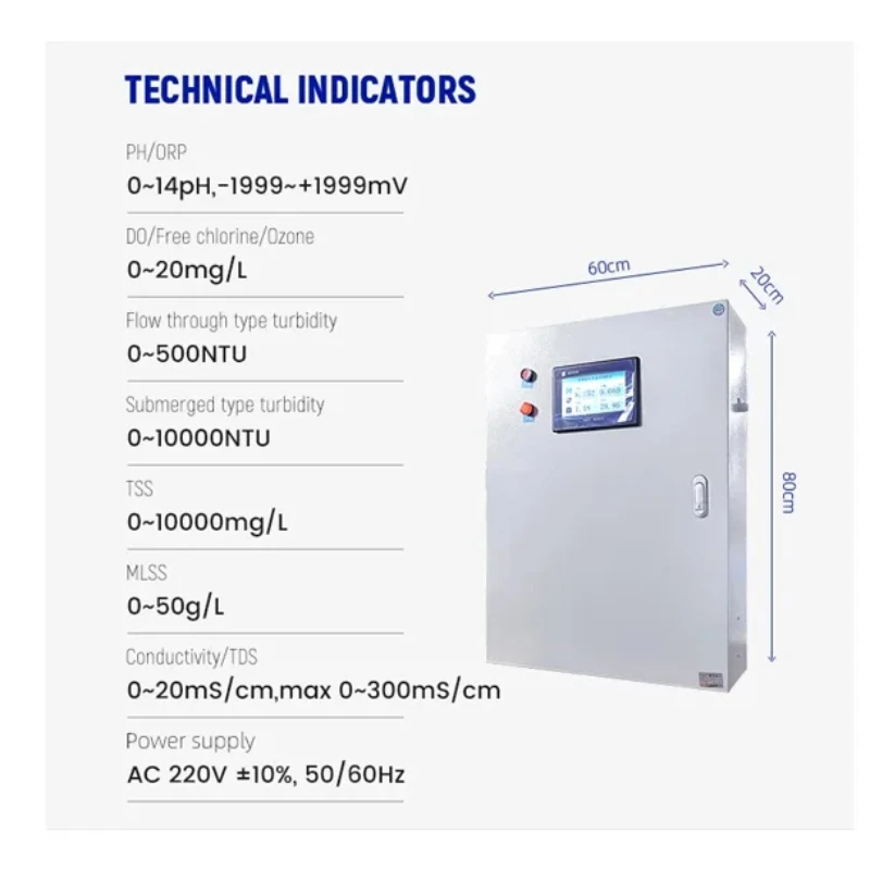 ALL IN 1 Water quality monitoring analyzer Cabinet Multiparameter One-stop water quality IOT solution customize