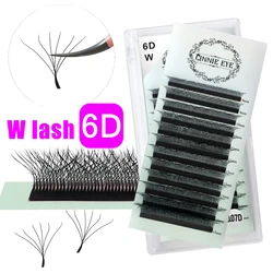 Cilios W 6D W Eyelashes Extensions 5D Easy Fanning False Lash Faux Mink 6D Ready Made Fans Doll Makeup YY Cluster Bundles