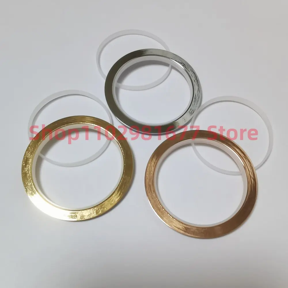 Watch Parts 40mm Gold Silver Stainless Steel Slope Fluted Bezel Pad Ring for RLX 41mm Case Date Just 126333 126334  Watch