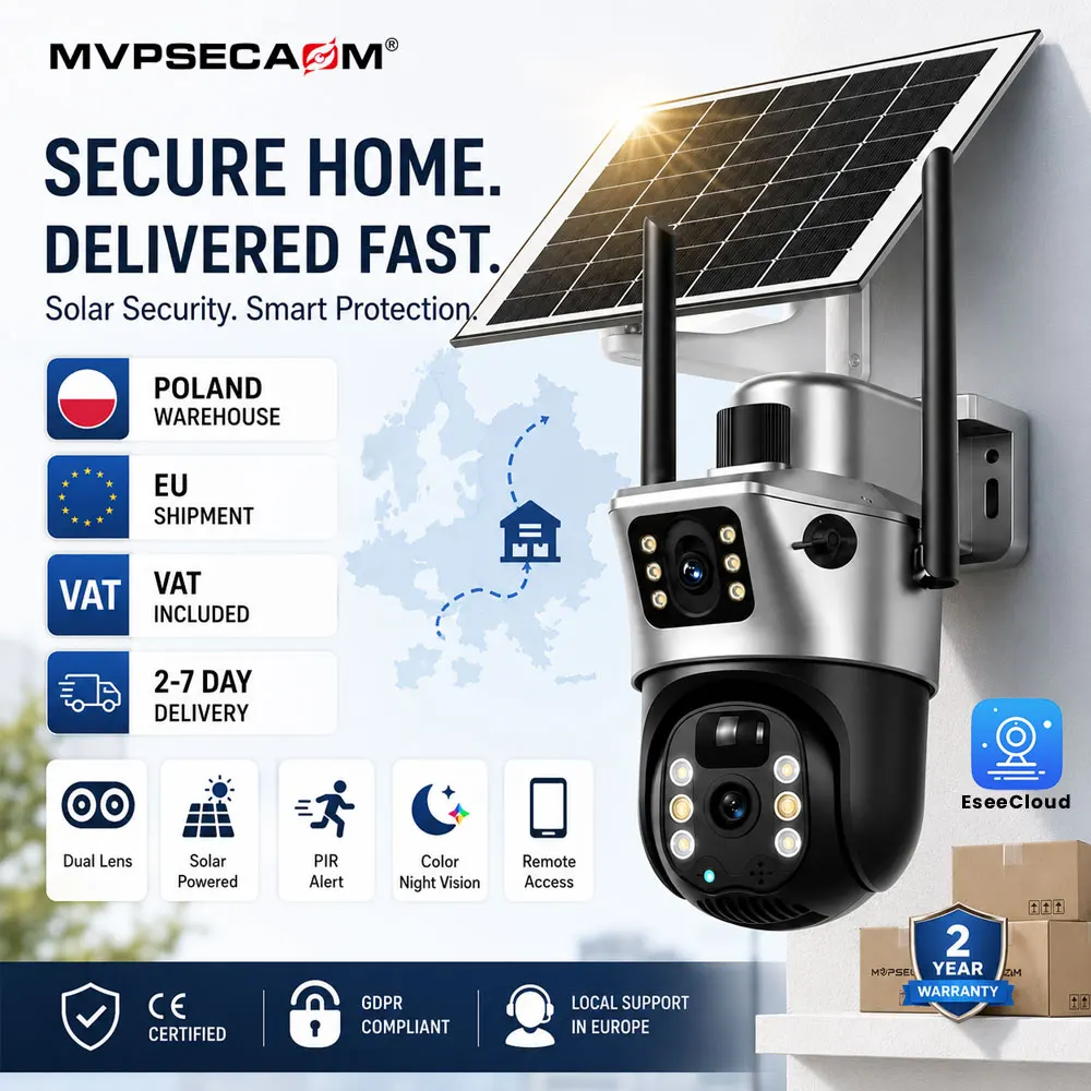 5G HZ WLAN Solar-Sicherheitskamera mit Doppellinse und Doppelbildschirm, 8MP Outdoor PTZ CCTV-Kamera mit Solarpanel, 7200mAh Akku, Kabellos, PIR-Bewegungserkennung, Zwei-Wege-Audio, Farbnachtsicht,
