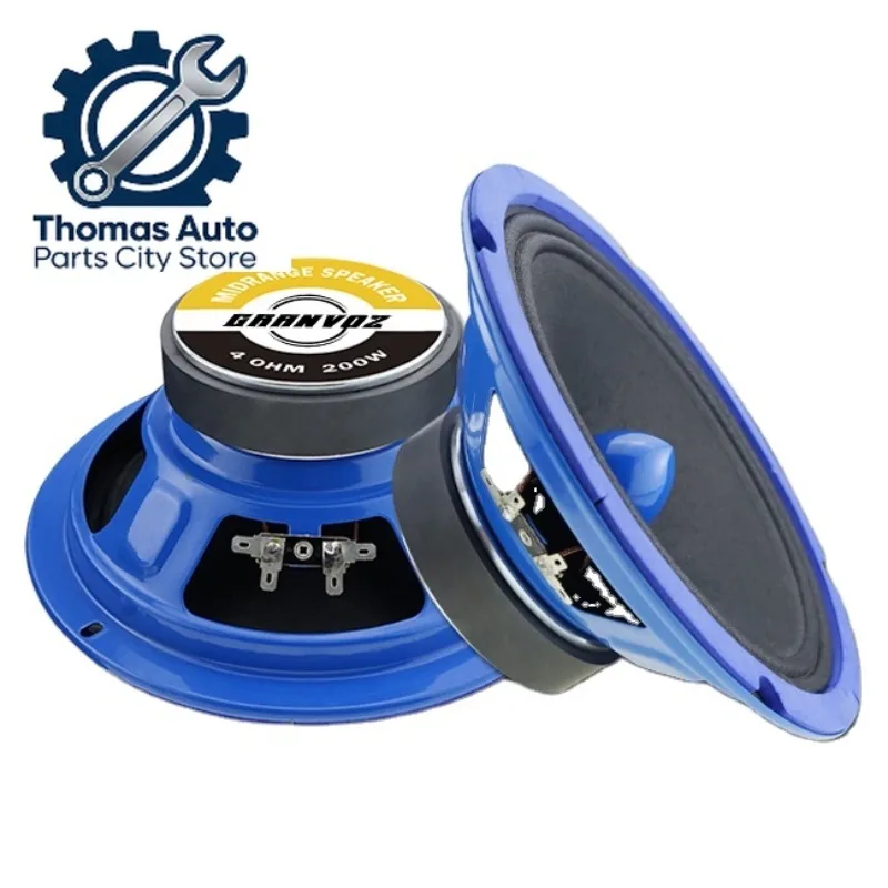 

OEM Pressed Paper Cone With Cloth Edge,Iron Basket,plastic /aluminum Bullet 4 Ohm 8 Inch Midrange Speaker For Car Audio