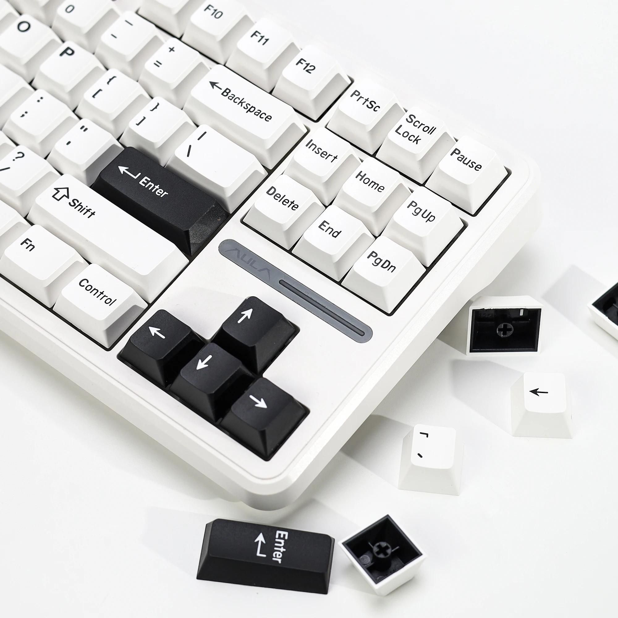KBDiy Double Shot PBT Keycaps GMK BOW Zestaw 174 Klawiszy Profil Cherry Niestandardowe Białe i Czarne Nakładki na Klawisze do Klawiatury Mechanicznej — zdjęcie produktu 2