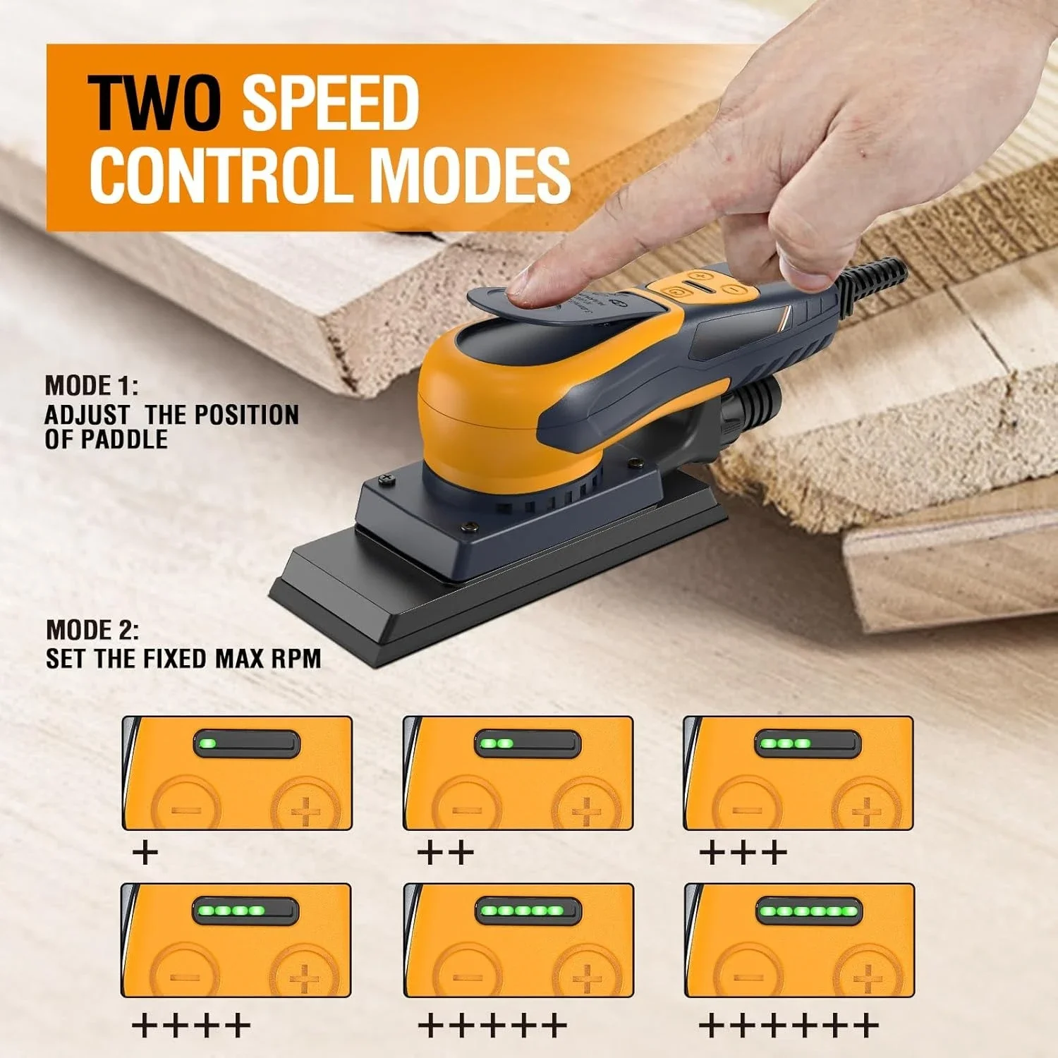 ماكينة صنفرة الصفائح ZZH، ماكينة صنفرة أوراق مدارية بدون فرش بقدرة 350 وات مع 4000-10,000 دورة في الدقيقة، ماكينة صنفرة النخيل الكهربائية منخفضة الاهتزاز لـ #3