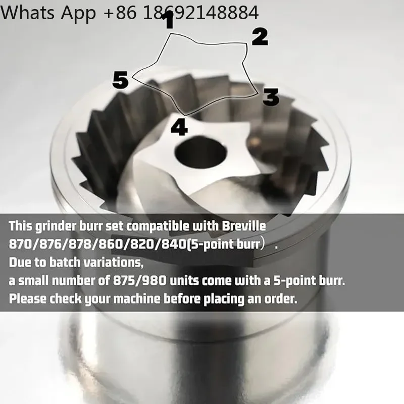 Grinder Burr Blade and Platinum Fu 8 Series for Sage 870 876 887 860 820 840 Coffee Machine