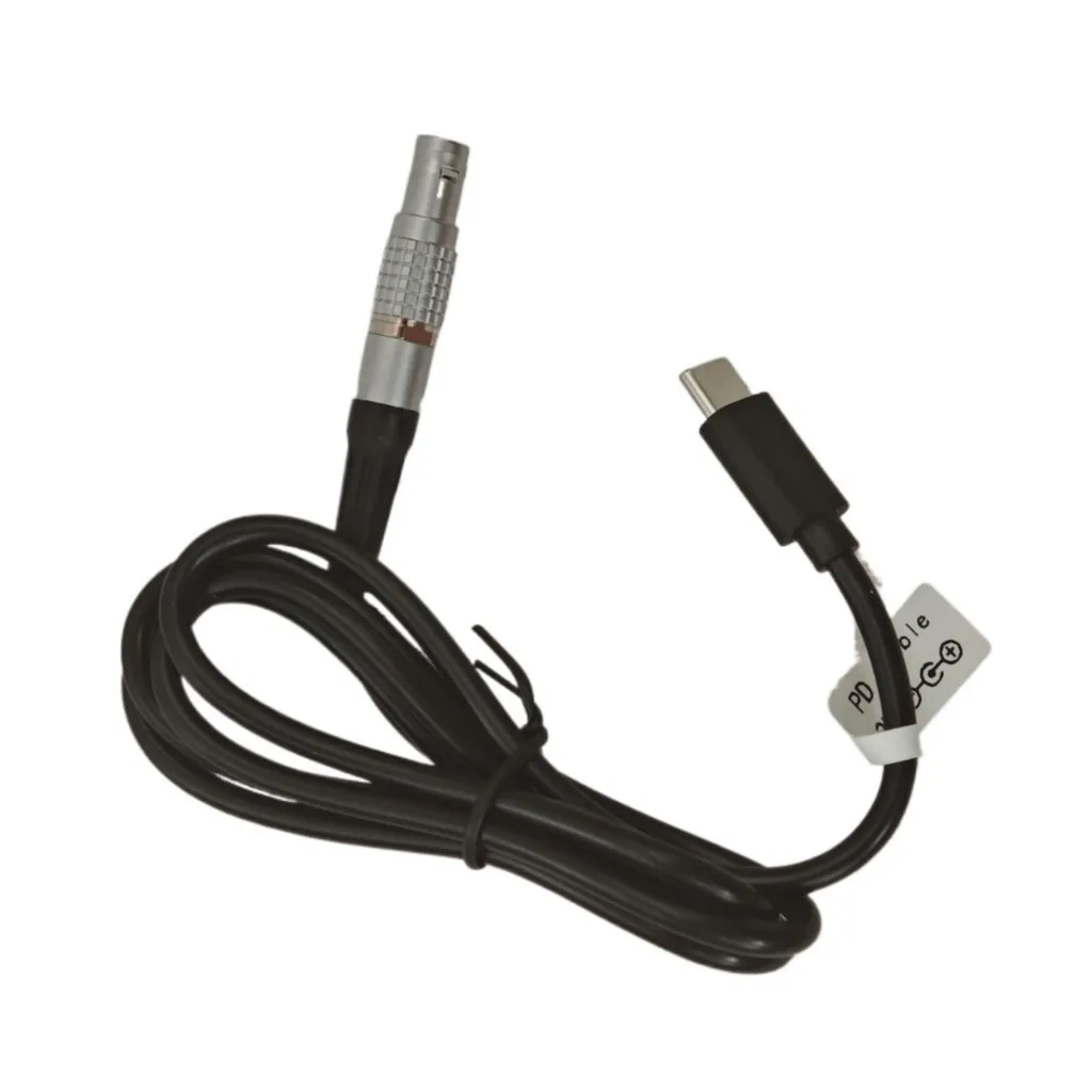 PD USBC to 2 Pin LEMO Power Cable for CVW Vaxis Teradek Wireless Transmitter System SmallHD ZCAM DJI Camera Fast Charging Cable