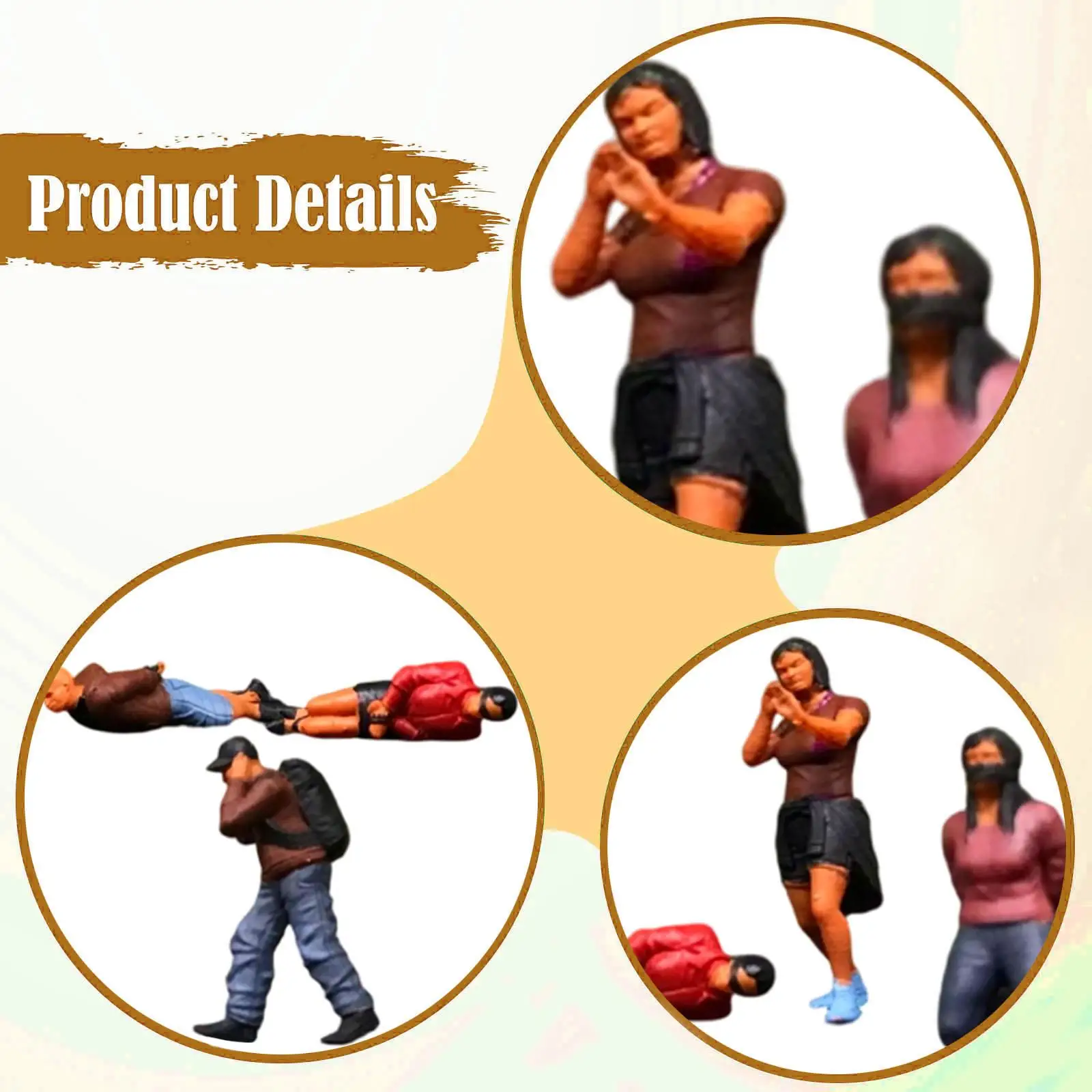 5 stuks 1/64 mensen figuren film rekwisieten trein spoorwegindeling decoratie miniatuur scènes hars beeldjes diorama landschap