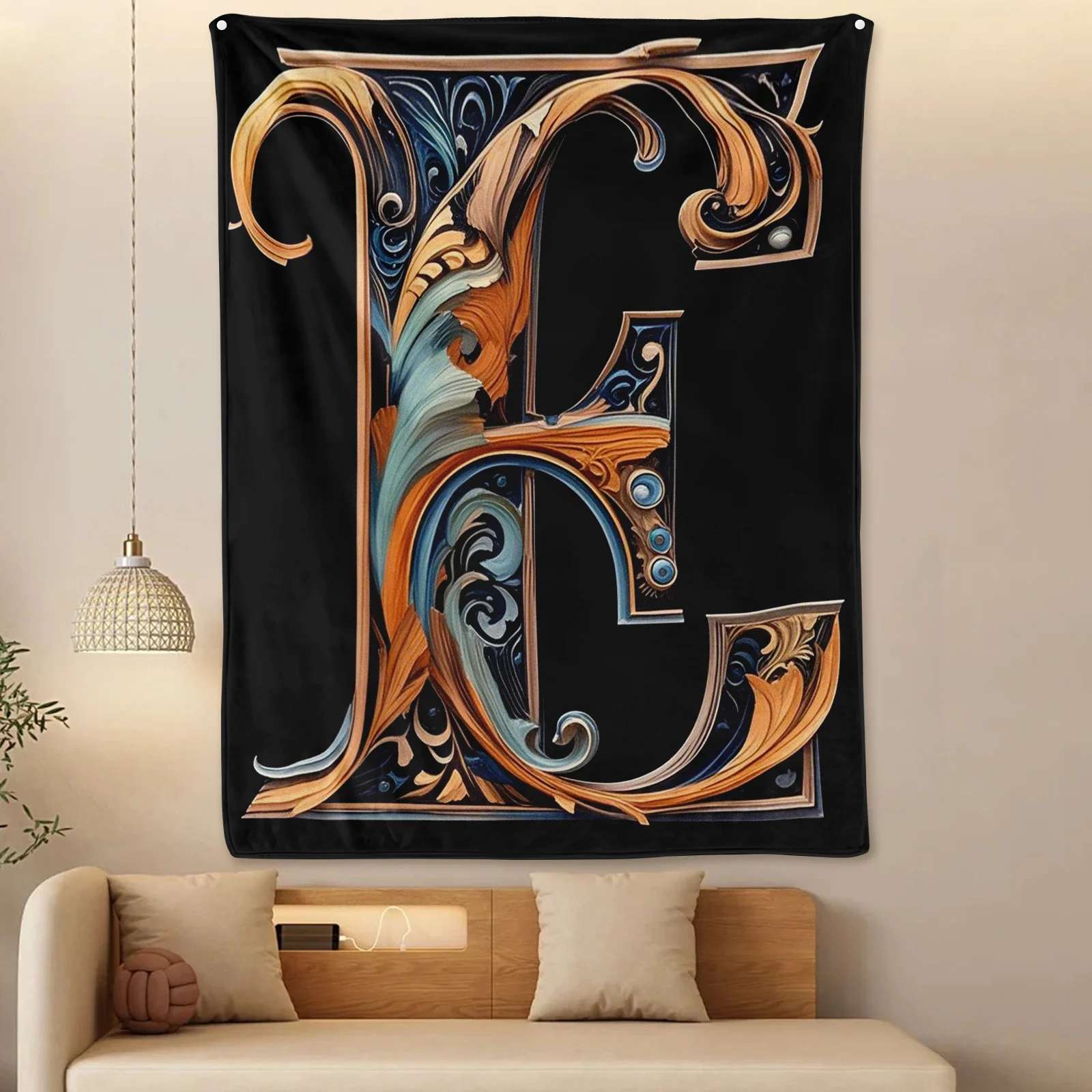 Elegant Orange Vine Inspired Creative Cozy Blanket For Modern Home Decor And Comfortable Living Spaces