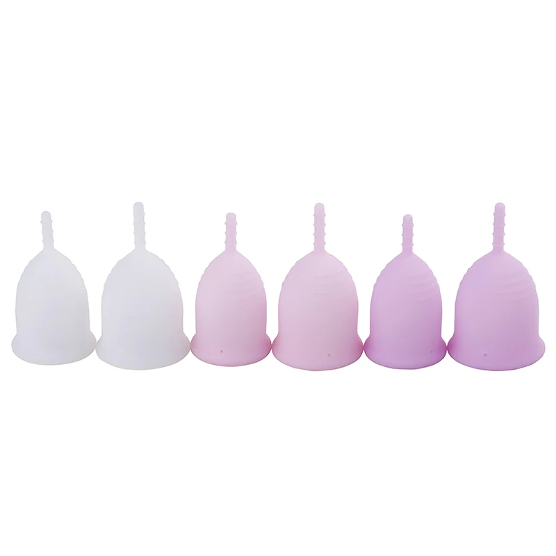 S L Reusable Silicone Menstrual Cup Ladies Women Period Soft Medical Cups