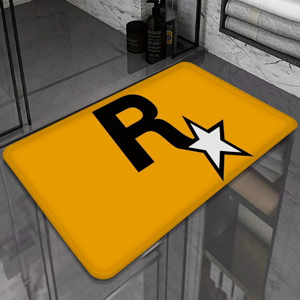 Rockstar Games Room Mats Non-Slip Laundry Room Mat Laundry Decor Balcony Child Living Room Household Carpets