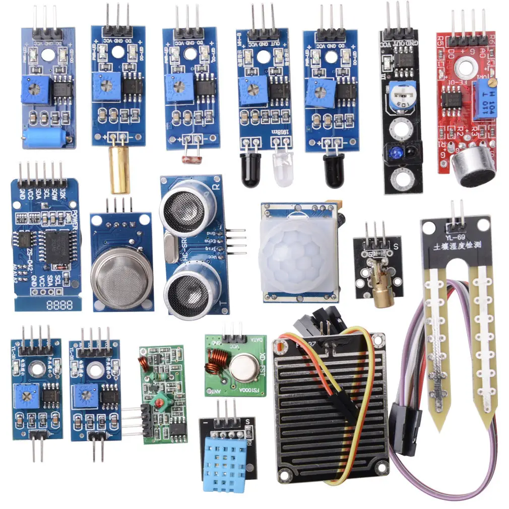 

2nd Generation Type B, Ultrasonic, Photoresistor Sound 16 Sensor Kits