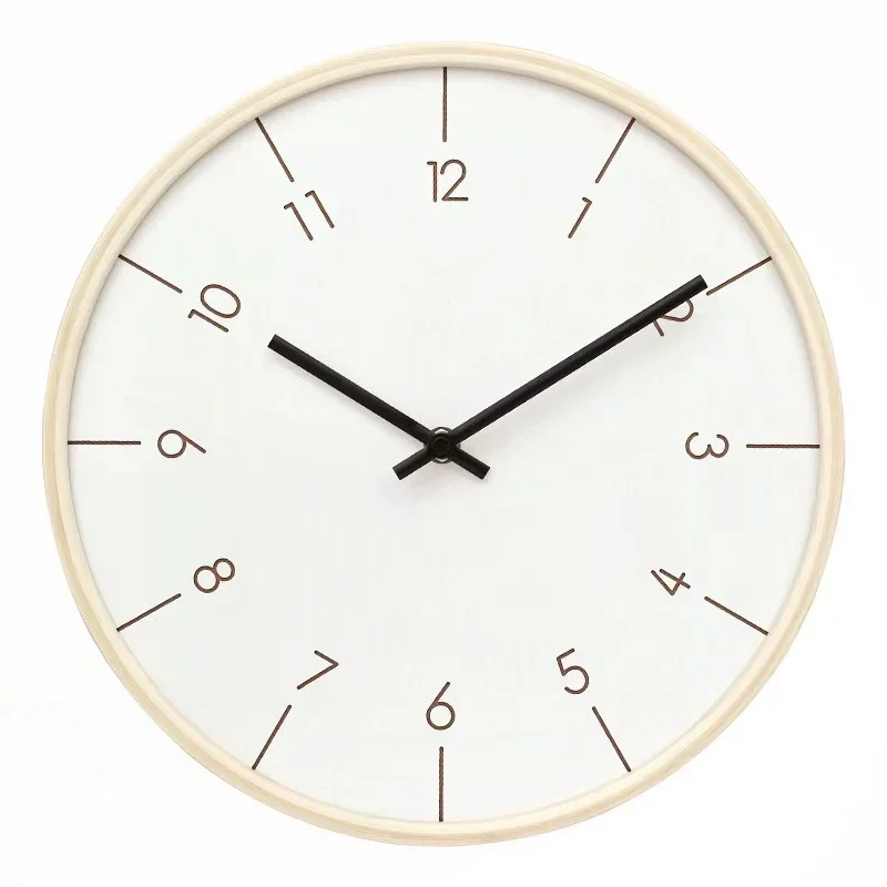 Nordic Decorative Wall Clock Modern Luxury Quartz Hanging Clock for Living Room Fashion Pocket Watch Mute Design Wood Wall Clcok