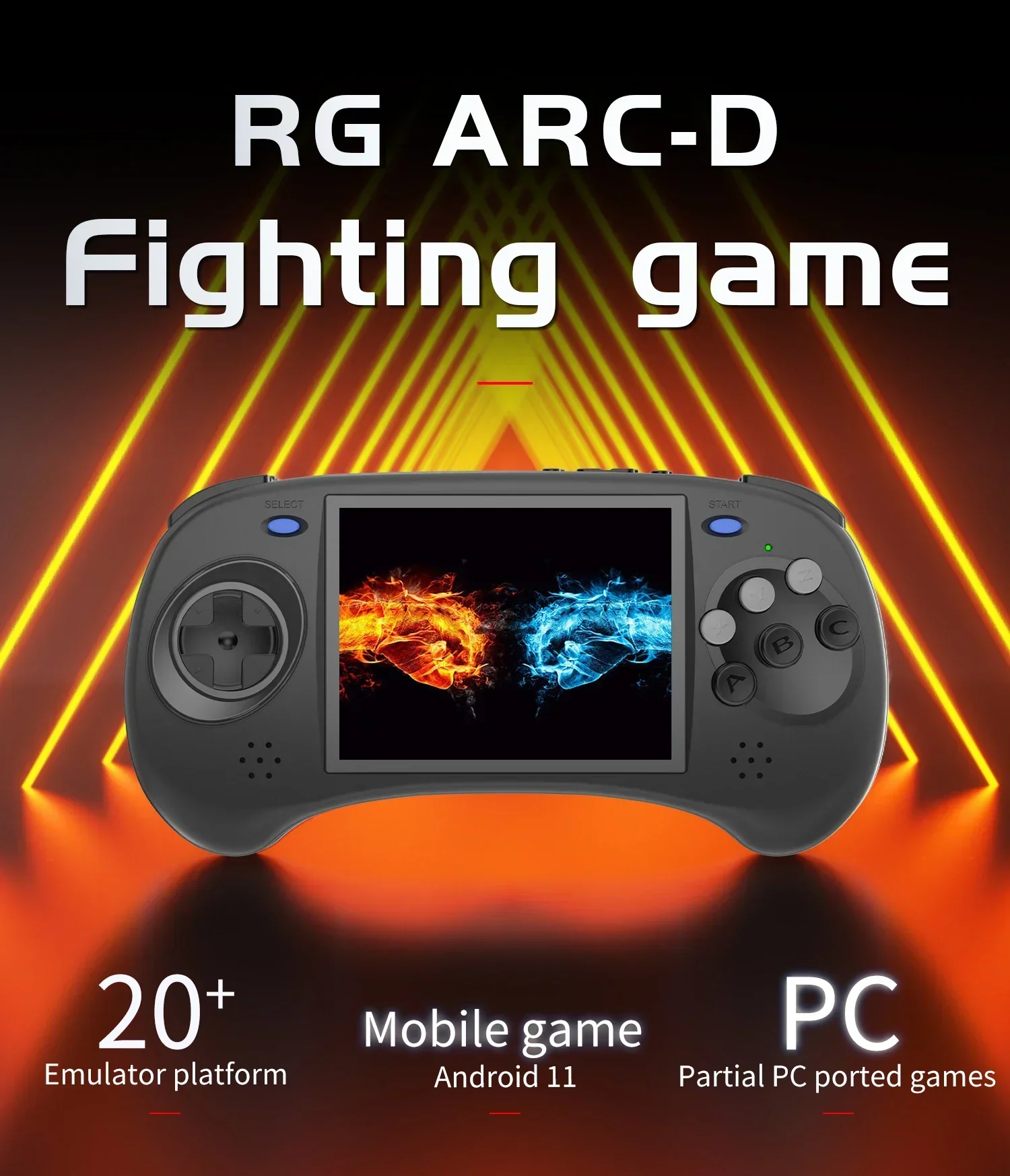 ANBERNIC RG ARC-D/RG ARC-S LINUX Android System 4.0INCH IPS RK3566 640*480 Portable Handheld Game Console 3500mAh child's Gifts