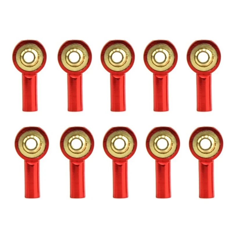 

AM-10Pcs Metal M2 Link Tie Rod End Ball Joint Buckle Steering Pushrod Tie Rod End for RC Car Boat Upgrade Parts,Red