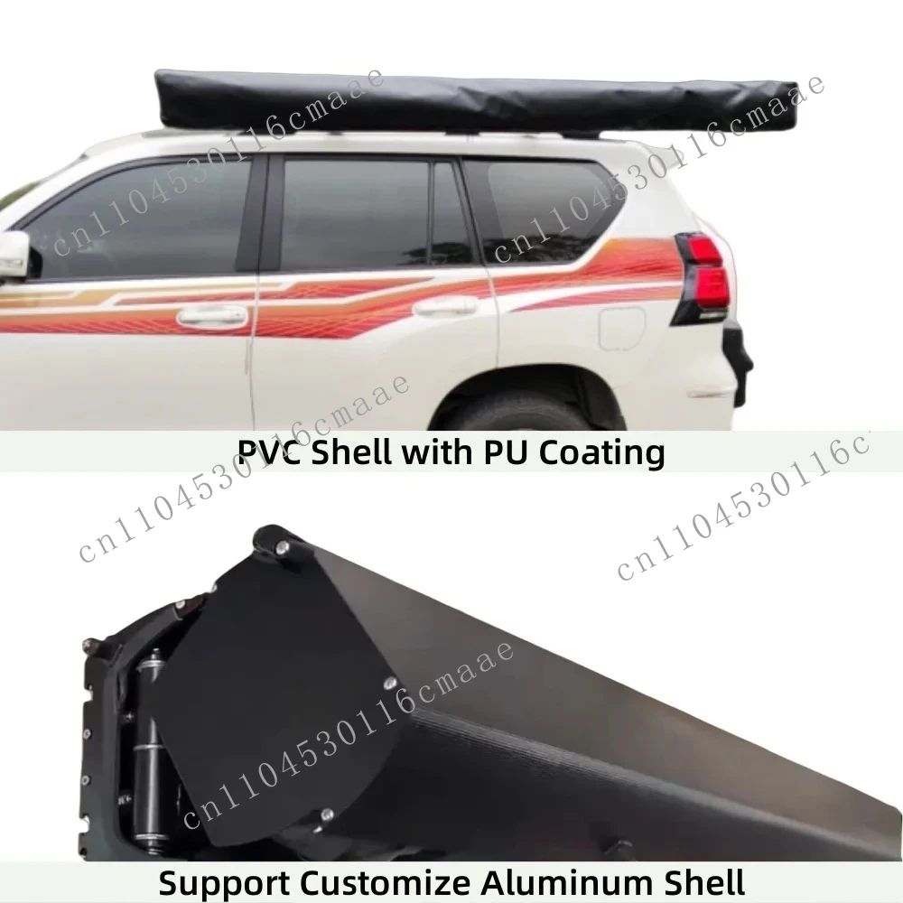 New Land Shade Canopy Car Aluminum Hard Shell Rooftop Tent 270-Degree Vehicle Sunshade Canopy