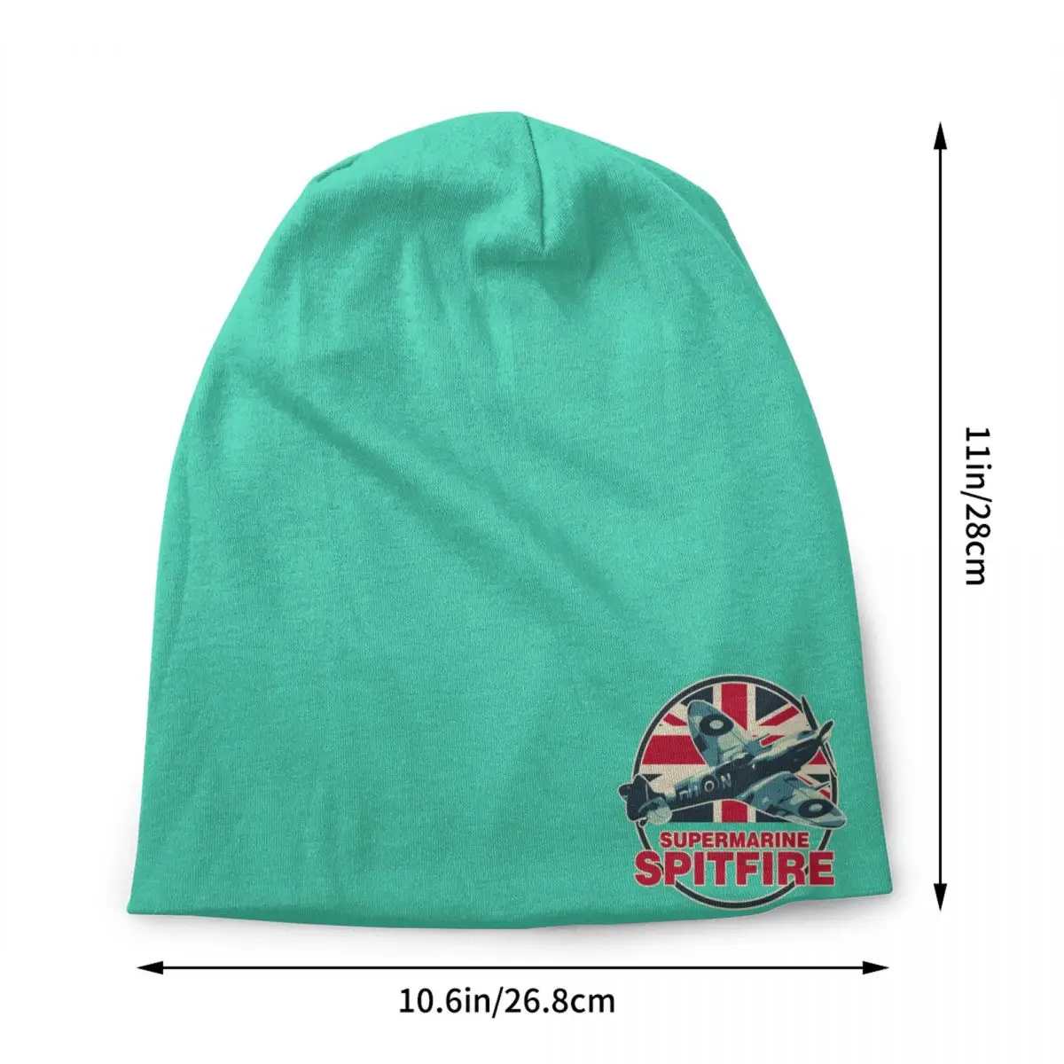 Custom Spitfire RAF Supermarine Fighter Aircraft Plane Bonnet Hat Knit Hat Unisex Airplane British ww2 UK Beanies Cap