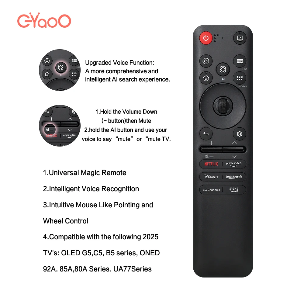 MR25GA AKB76046603 Voice Magic Remote Control Compatible With MR19BA/MR20GA/MR21GA/MR22GA/MR23GA/MR24GA/MR25GA Series Controller