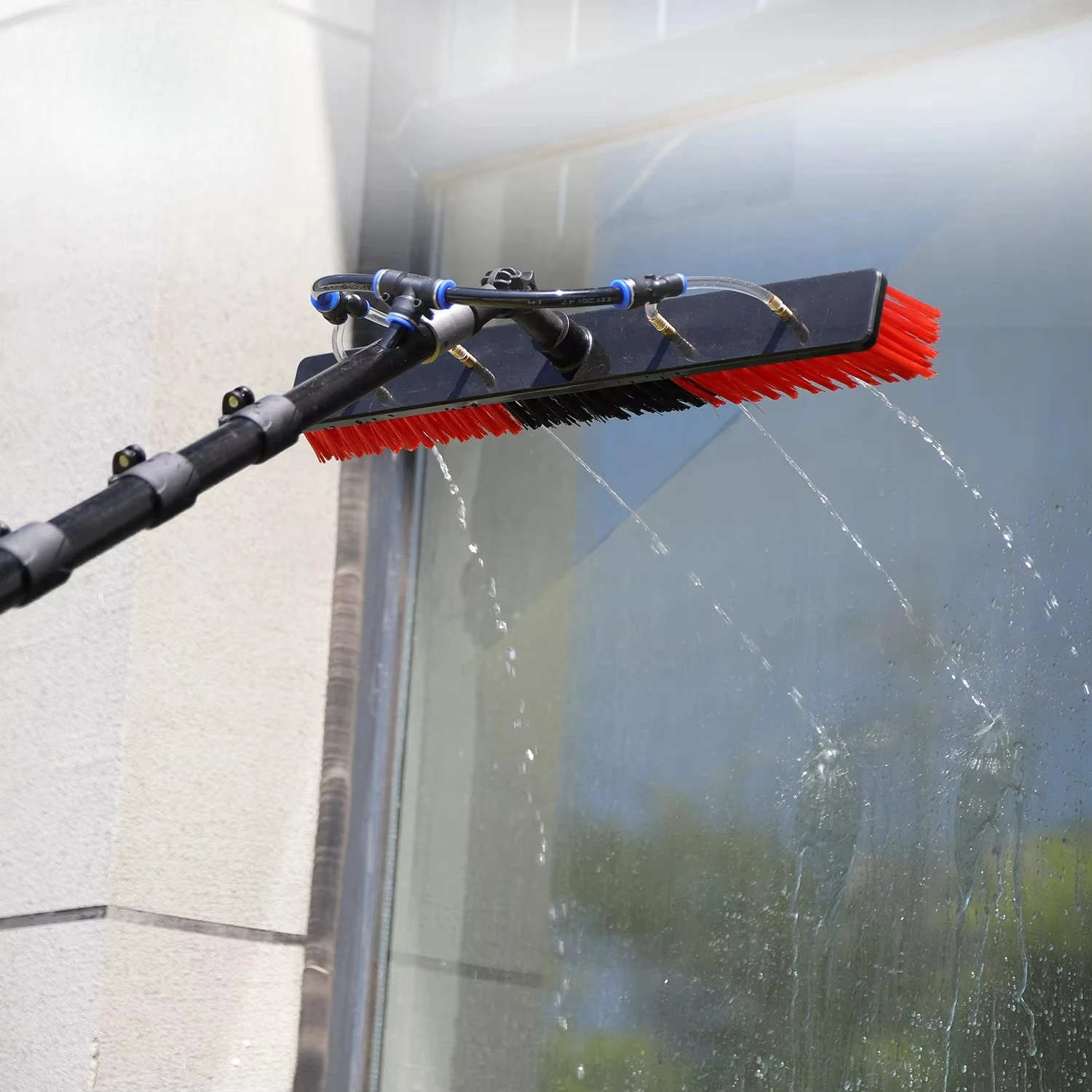 12M 15M 18.3M Solar Panel Cleaning Feed Brush 12m 15m Carbon Fiber Rod Comprehensive Solar Panel Cleaning Kit