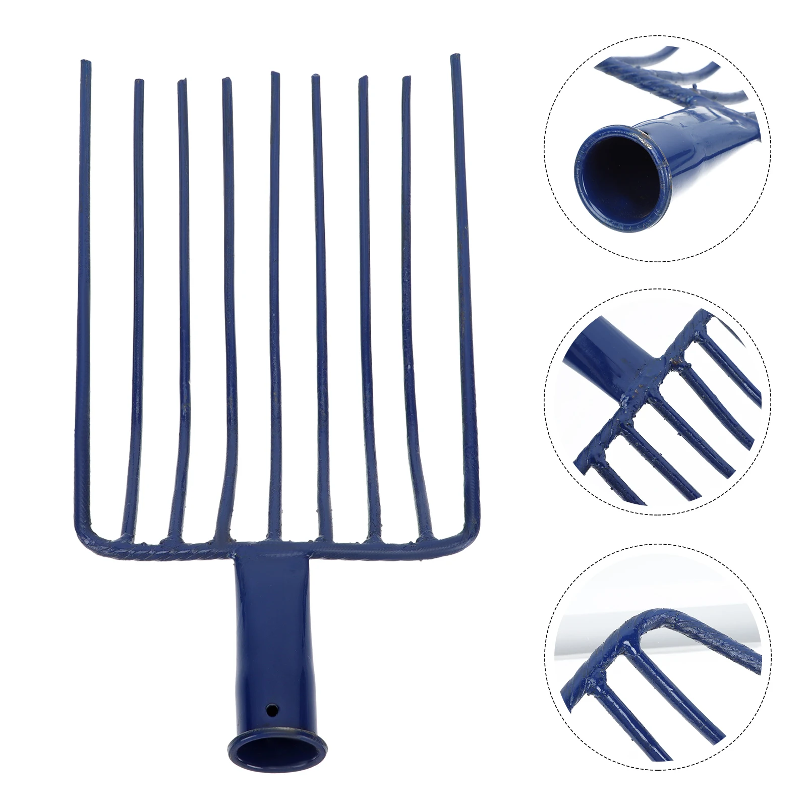 

Steel Coal Shovel Stone Shovel Multifunctional Nine-Tooth Rake Garden Tool Soil Rake Fireplace Charcoal Scoop No Handle Durable