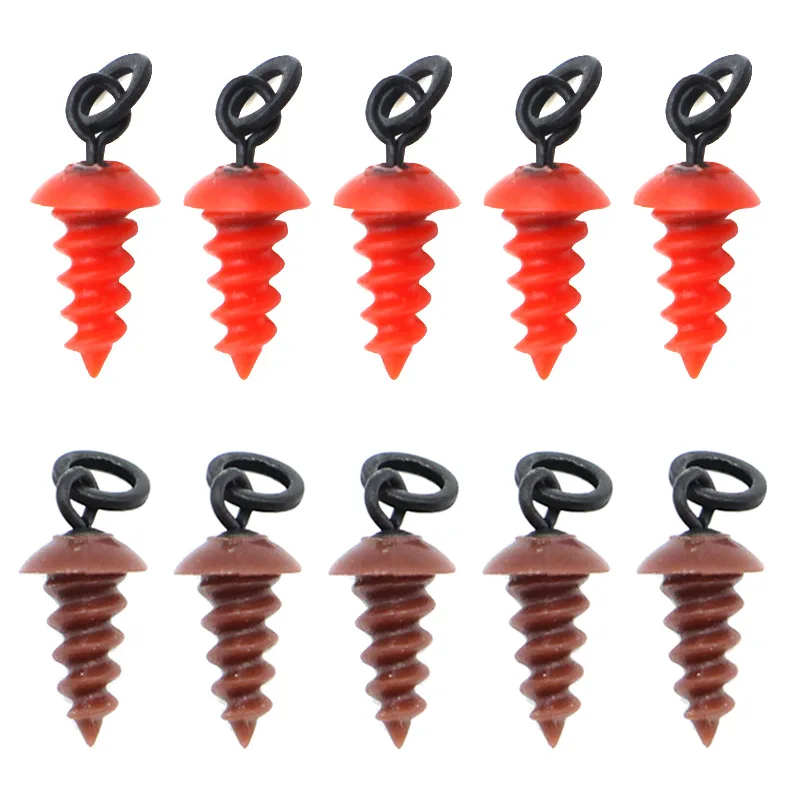 10 قطعة/الوحدة المسمار الصيد خطاف دوار الصيد الملحقات إدراج الطعم الكارب الصيد الملحقات