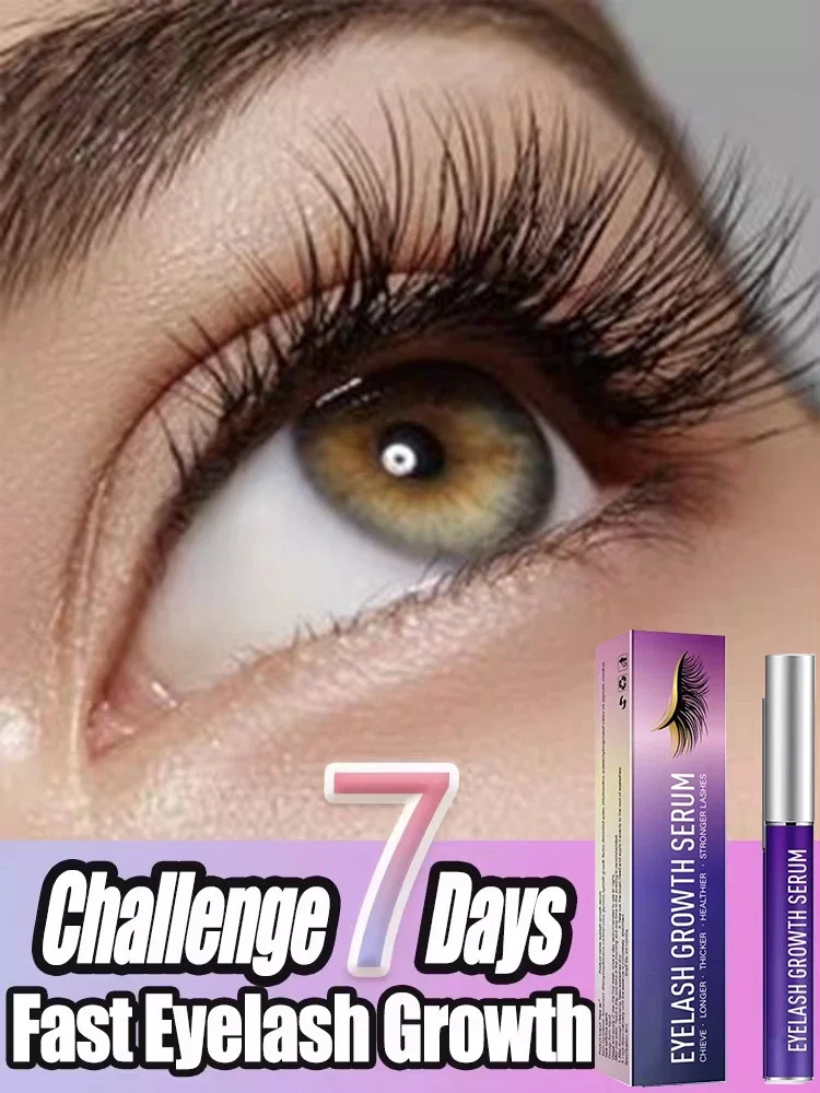 Soro de crescimento de cílios 7 dias natural intensificador de cílios mais cheio mais grosso produtos de tratamento de cílios cuidados com os olhos maquiagem