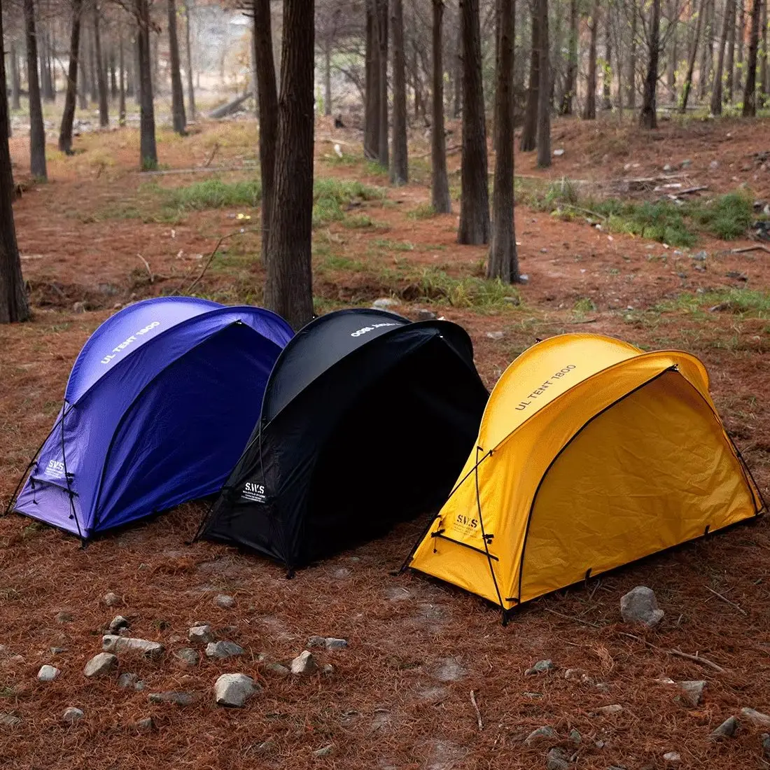 

Camping Tent DIY 1 Person Rainproof Double Layer Backpack Polyester Tent 195x85cm