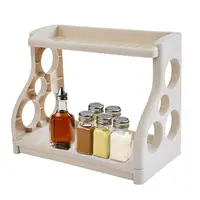 Estante de encimera de 2 niveles con soporte para cuchillos - 10.29 € Estante de encimera de 2 niveles con soporte para cuchillos