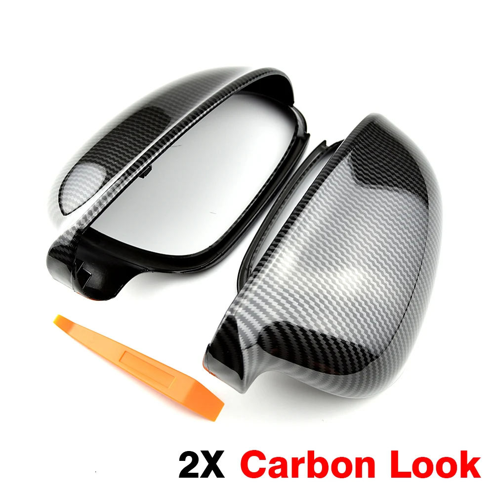 

For VW Golf MK5 Je-tta MK5 Passat B6 Sharan EOS Car parts Replacement Rearview Side Wing Mirror Cover Carbon black