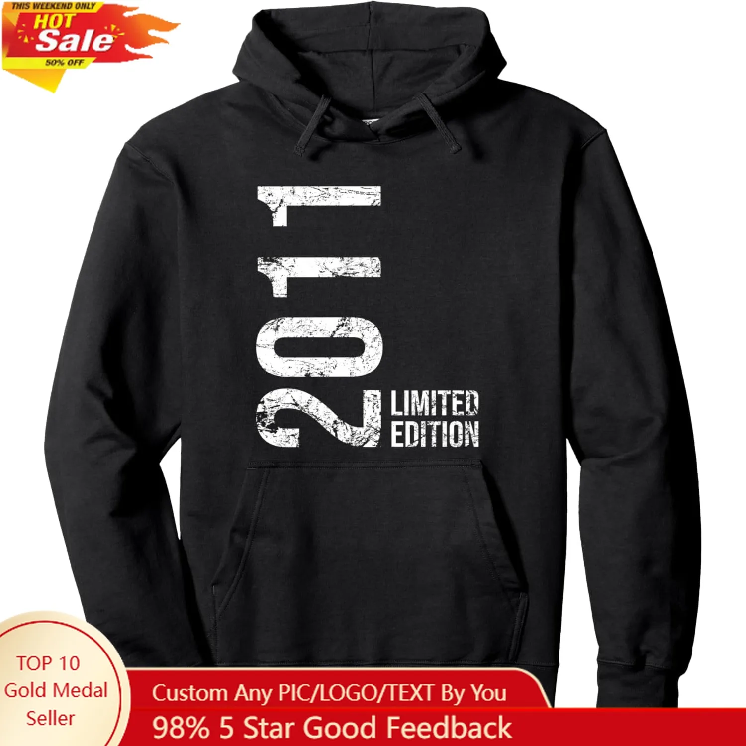 

14th Birthday 14 Years Old Girl Boy 2011 Pullover Hoodie