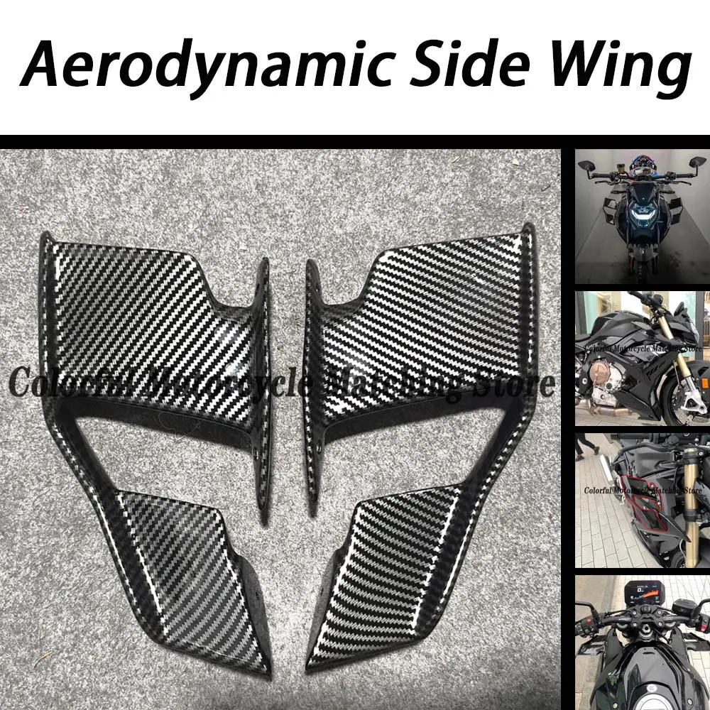 

New 2024 Motorcycles Fairing Side Winglet Aerodynamic Wing Kit Spoilers For BMW S1000R 2021 - 2022 2023 2024 Accessories