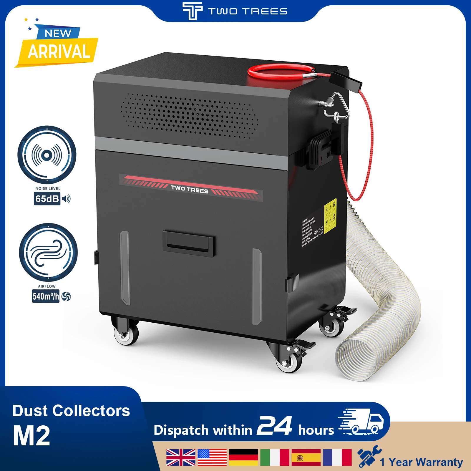 Twotrees Dust Collectors M2 CNC Engraving Machine Vacuum Cleaner For DIY Home Customization And Small Woodworking Workshops