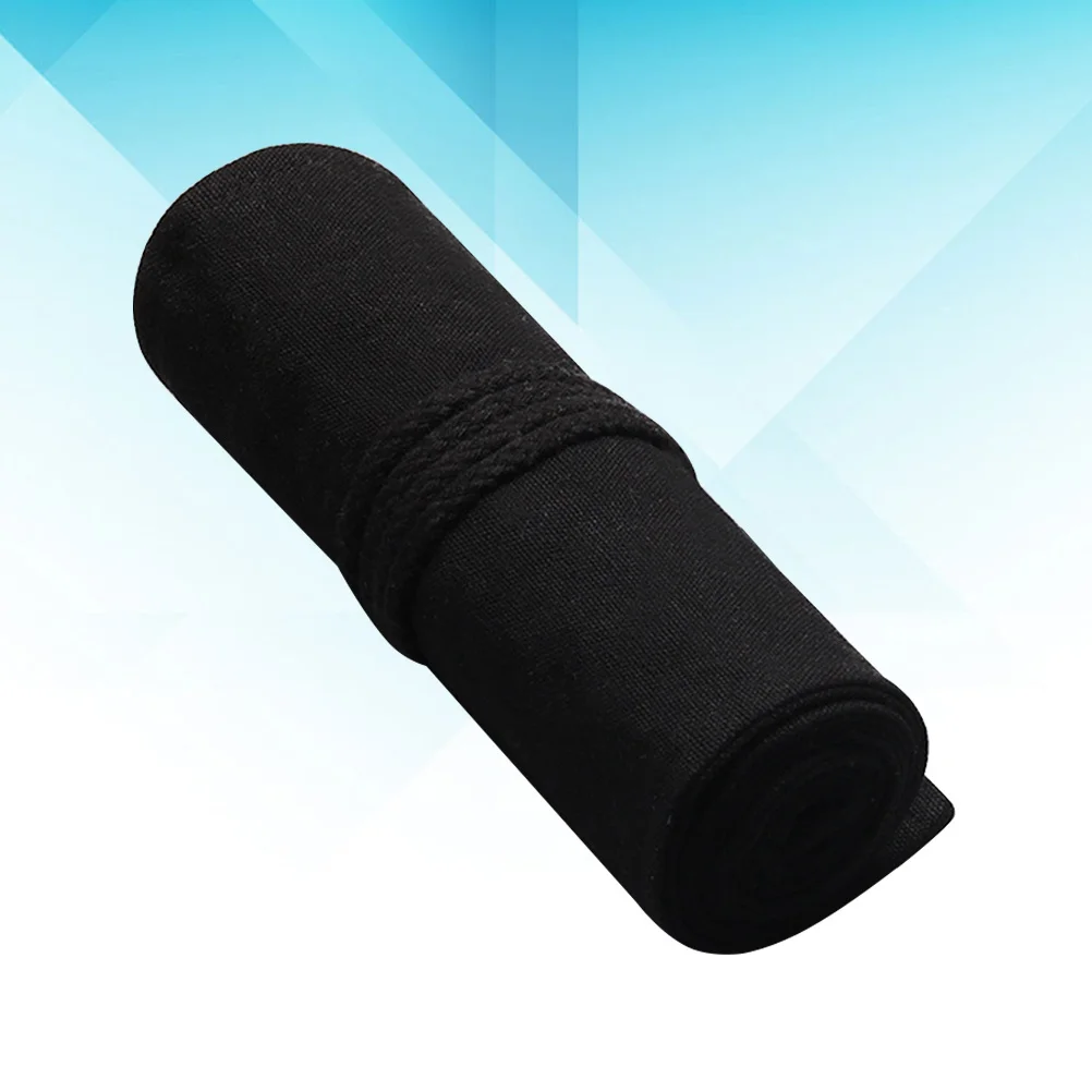 

Large Capacity 48 Slots Canvas Pencil Roll Wrap Portable Pencil Storage Organizer Rolling Pen Case Holder Black