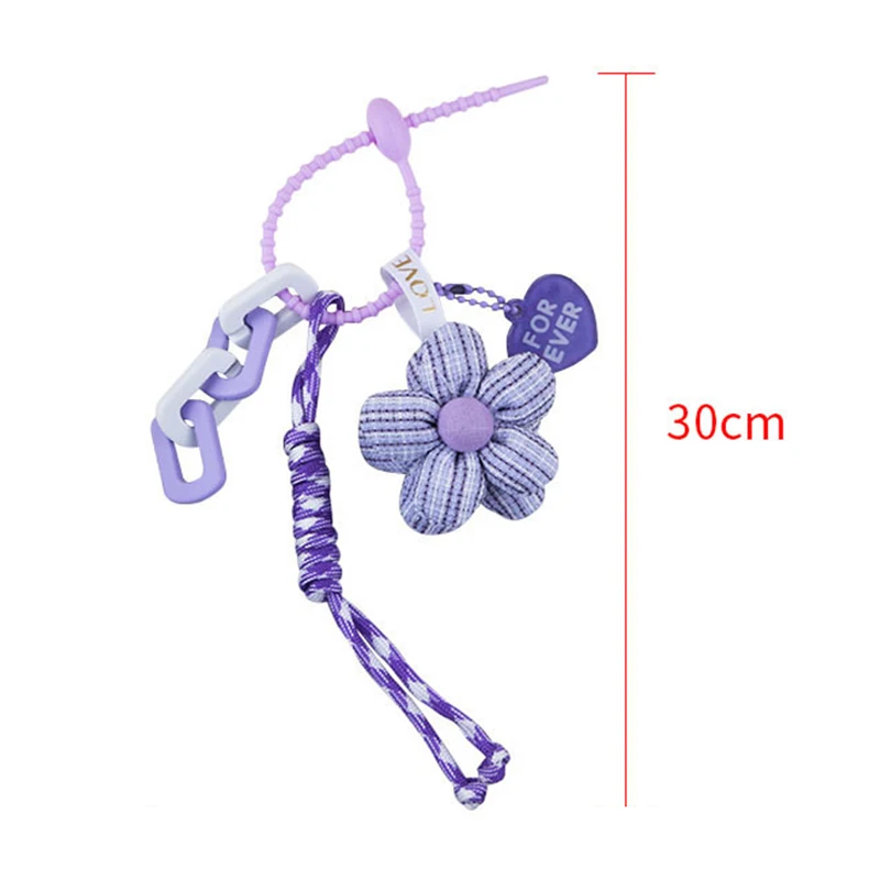 Cute Flower Keychain Pendant Earphone Camera Chain Sweet Versatile Keychain Fashion Backpack Decoration Accessories Gifts image 6