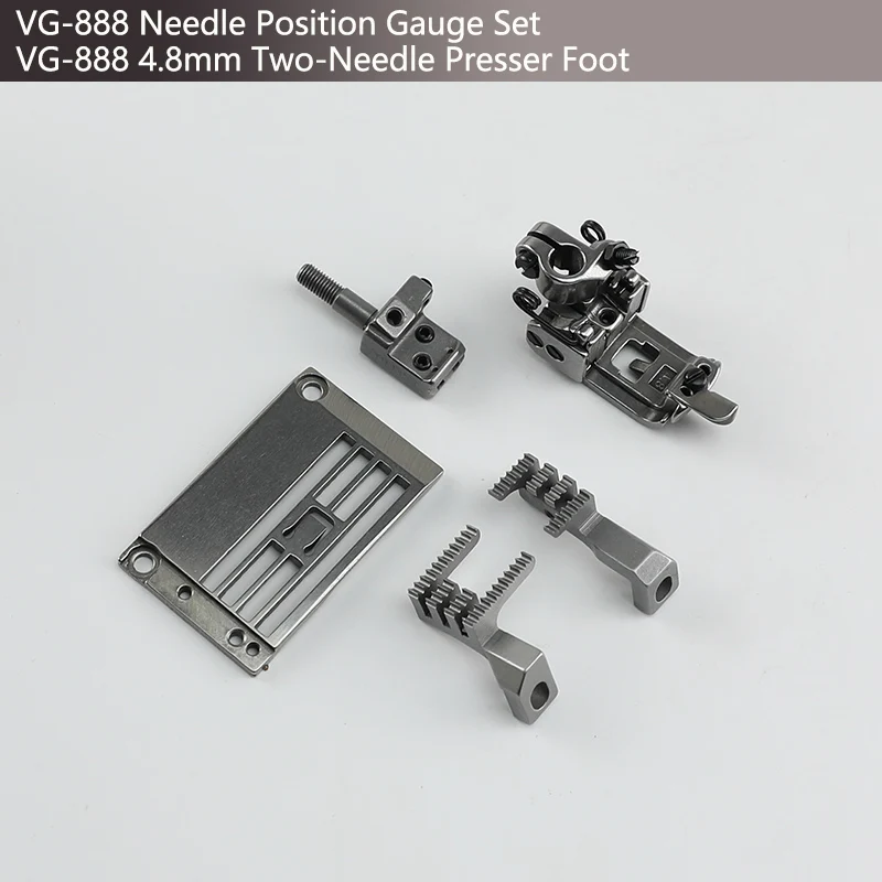 

Hot Sale Original 5Pcs Set VG-888-4.8 Needle Position Set Needle Plate Feed Dog Presser Foot Needle Head for Sewing Machine