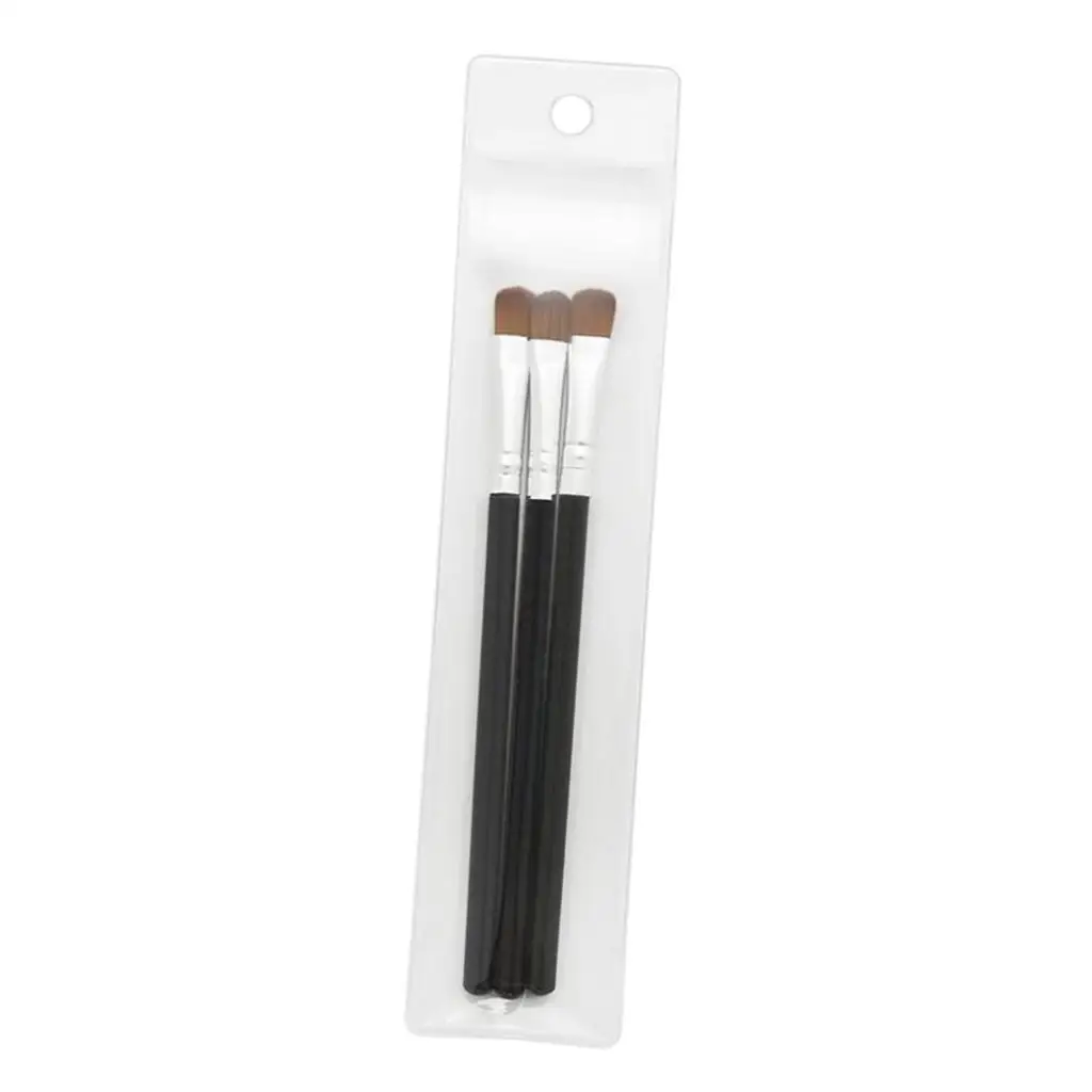 3x Eye Brushes for Travel Non Irritation Soft Eyeshadow Cosmetic Brush Kit