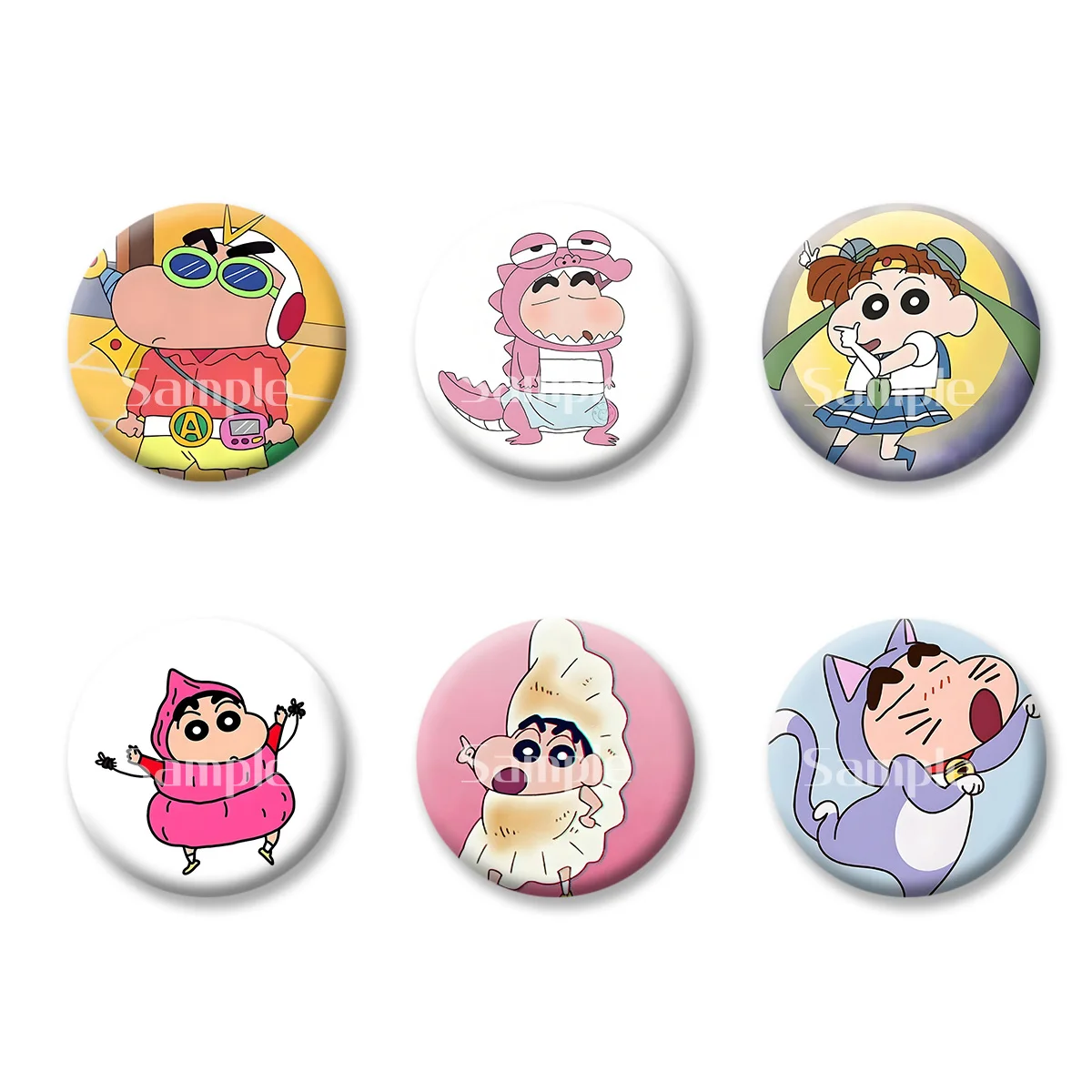 

Флэш-значок карты Шин-тян аниме мультфильм милый стиль девушка брелки удобное зеркало для макияжа магнит на холодильник ACG аксессуары