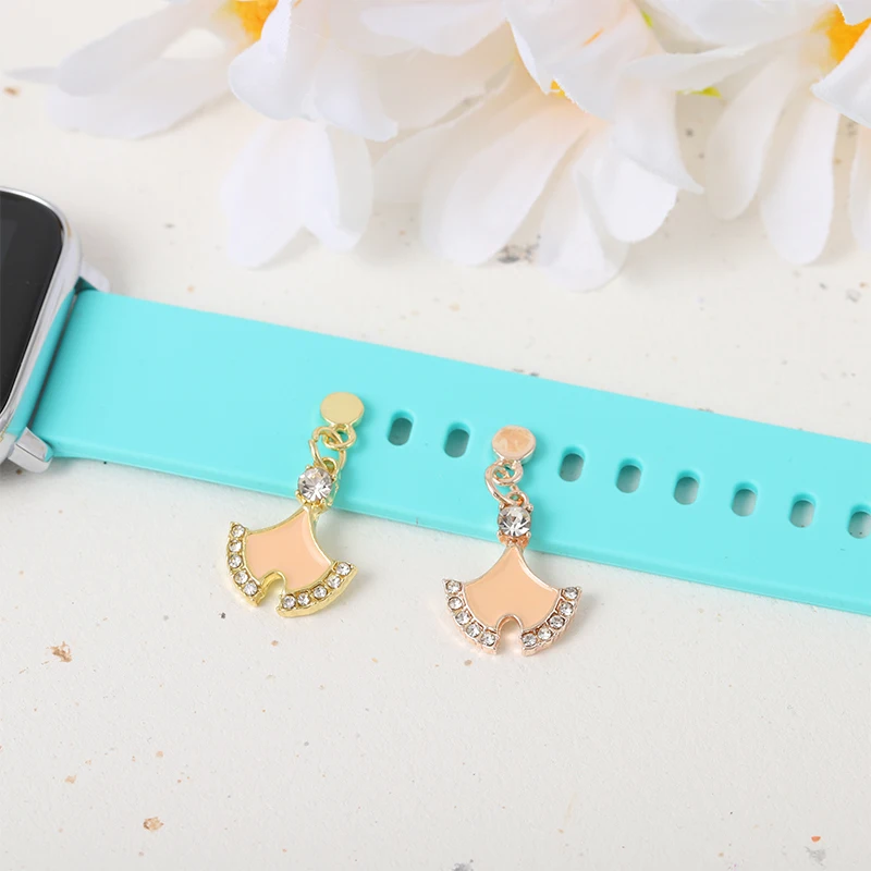 Charms in metallo ad anello per cinturino Apple Watch decorativo diamante ornamento Smart Watch cinturino in Silicone per accessori braccialetto iwatch